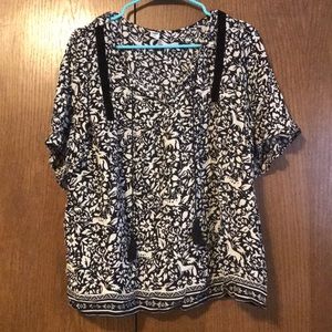 Black & White blouse